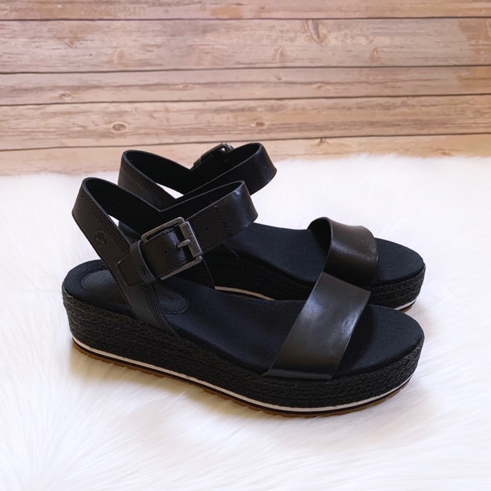 Timberland Black Santorini Sun Espadrille Sandals - Picture 2 of 6